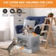 thumbnail image 2 of Caja de arena para gatos NoraxNeko Cerrada y plegable con entrada superior, 2 of 7