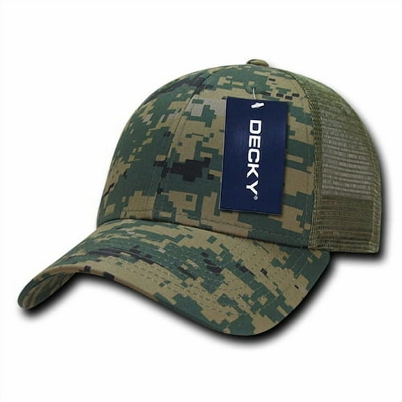 Decky 218 6 Panel Low Profile Structured Camo Trucker Hat-MCU