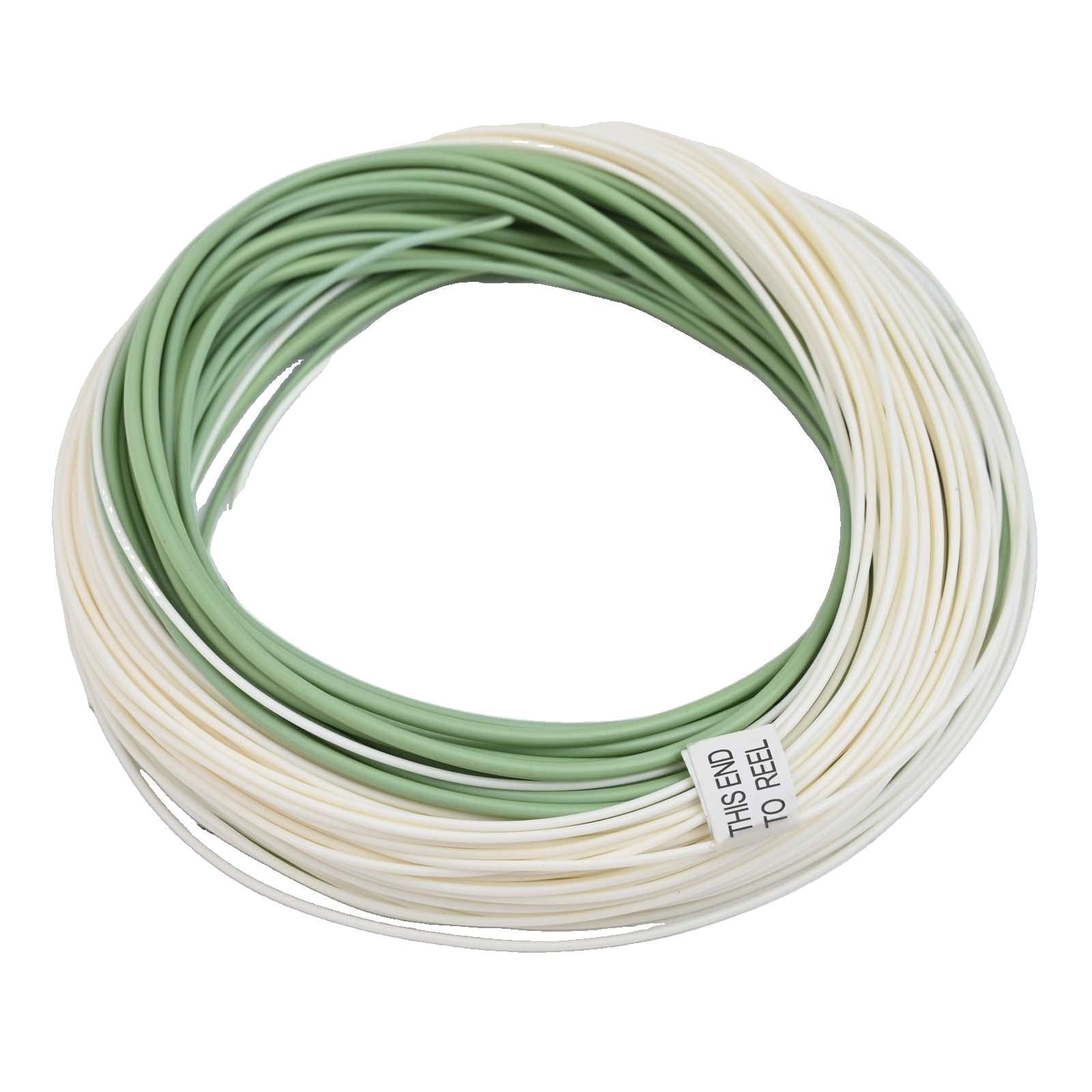 Fly Fishing Sea Main Line Outbound Short Fly Saltwater Fishing Line 100 Feet WF6F-WF10F Green/Cream