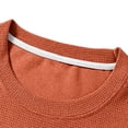 thumbnail image 5 of VSSSJ Men's T-Shirts Waffle Short Sleeve Round Neck Shirts Loose Fit Lightweight Summer Color Block Casual Fashion Basic Tee Tops Orange XXL, 5 of 8