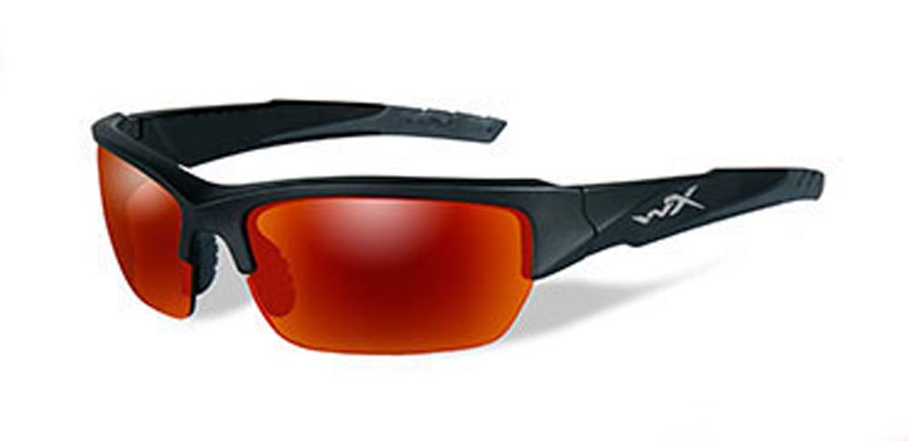 Wiley X Active Lifestyle Vallus Polarized Crimson Mirror//Matte Black Sunglasses