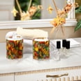 thumbnail image 4 of Yayeee 2 Pack Qtip Holder Bathroom Cotton Swab Canister with Lid Clear Dispenser Set, Retro Autumn Leaves, 4 of 6