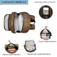 thumbnail image 3 of FORMRS Unisex School Backpack 17" Student Travel Bag with Laptop Compartment, Wood Grain, 3 of 7