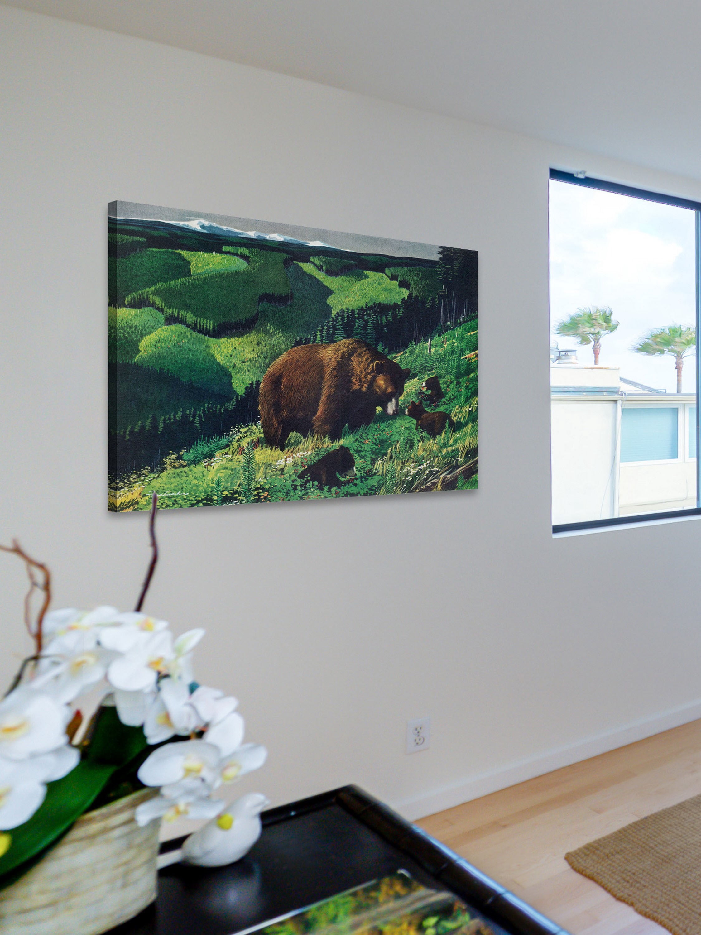 "Bear Cubs" Painting Print on Wrapped Canvas