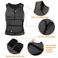 thumbnail image 2 of Men Sauna Suit Sweat Waist Trainer Vest Neoprene Tank Top Body Shaper Belt Corset Thermo T-Shirt with Double Belt, 2 of 11