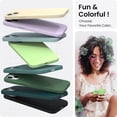 thumbnail image 4 of Compatible with iPhone 14 Case 6.1, Slim Liquid Silicone 3 Layers Full Phone Covered Soft Gel Rubber Case Protective Phone Cover 6.1 Inch-Light Green, 4 of 13