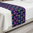 thumbnail image 2 of Floral Bed Runner, Simplistic Modern Botanical Pattern with Colorful Flowers, Decorative Accent Bedding Scarf for Hotels Homes and Guestrooms, Queen, Indigo and Multicolor, by Ambesonne, 2 of 2