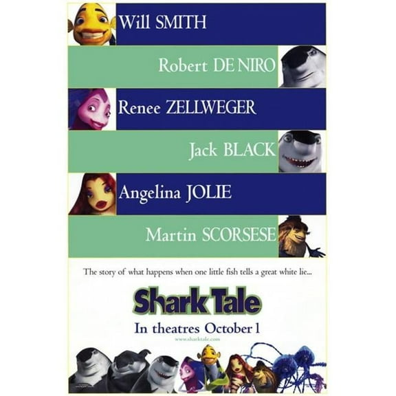Pop Culture Graphics  Shark Tale Movie Poster Print - 27 x 40