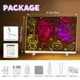 thumbnail image 2 of Amaopus LED Note Board with Colors, 13.7x10 inch Light Up Acrylic Message & Drawing Board | 4 Modes & 7 Colors Dry Erase Board with Stand & Hanging Chain | 7 Markers & Spray Bottle, 2 of 14