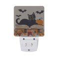 thumbnail image 5 of Yayeee LED Plug in Night Light for The Home with Auto Dusk to Dawn Light Sensors, 2 Pack, Orange Halloween Cat, 5 of 6
