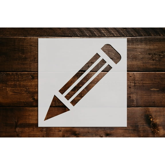 Pencil Stencil - Art and Wall Stencil (6"x6")