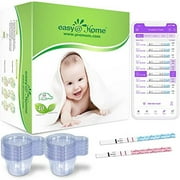 Easy@Home 40 Ovulation Strips and 10 Pregnancy Tests Accurate Tracking with Premom APP | 40LH + 10HCG + 50 Urine Cups(40ML)