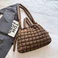 thumbnail image 4 of Bolso Mano Acolchado para Mujer Cruzado Viajes (café), 4 of 8