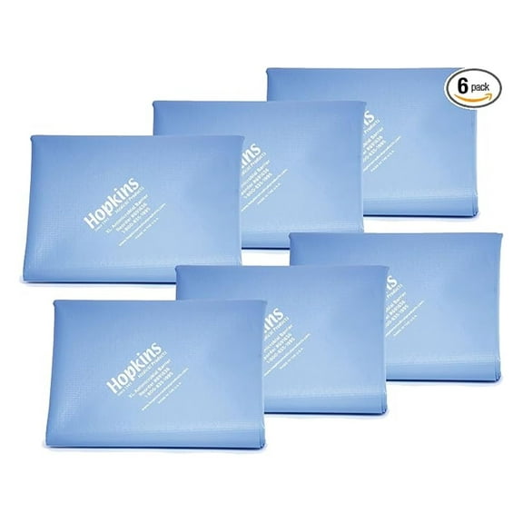 Hopkins Antimicrobial Bag Barrier 6-Pack - 24x24 Inch Reusable Medical Bag Liner - Portable Infection Control Layer for Home & Professionals