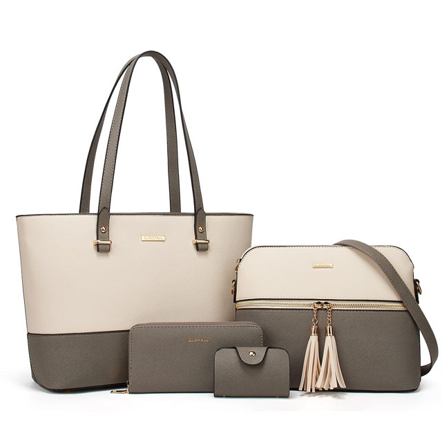 Set de bolsos Lovematch de piel sintética 4 piezas para mujer