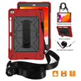 thumbnail image 4 of Mignova for iPad 10.2 Case,(7th/8th/9th Gen) with Pencil Holder,Rotatable Stand Adjustable Shoulder Strap Full-Body Shockproof Rugged Cover for iPad 10.2 inch 2019/2020/2021 Released(Red/Black), 4 of 7