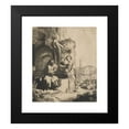 thumbnail image 2 of Rembrandt van Rijn 15x17 Black Modern Framed Museum Art Print Titled - Christ and the Woman of Samaria; Among the Ruins (1634), 2 of 5