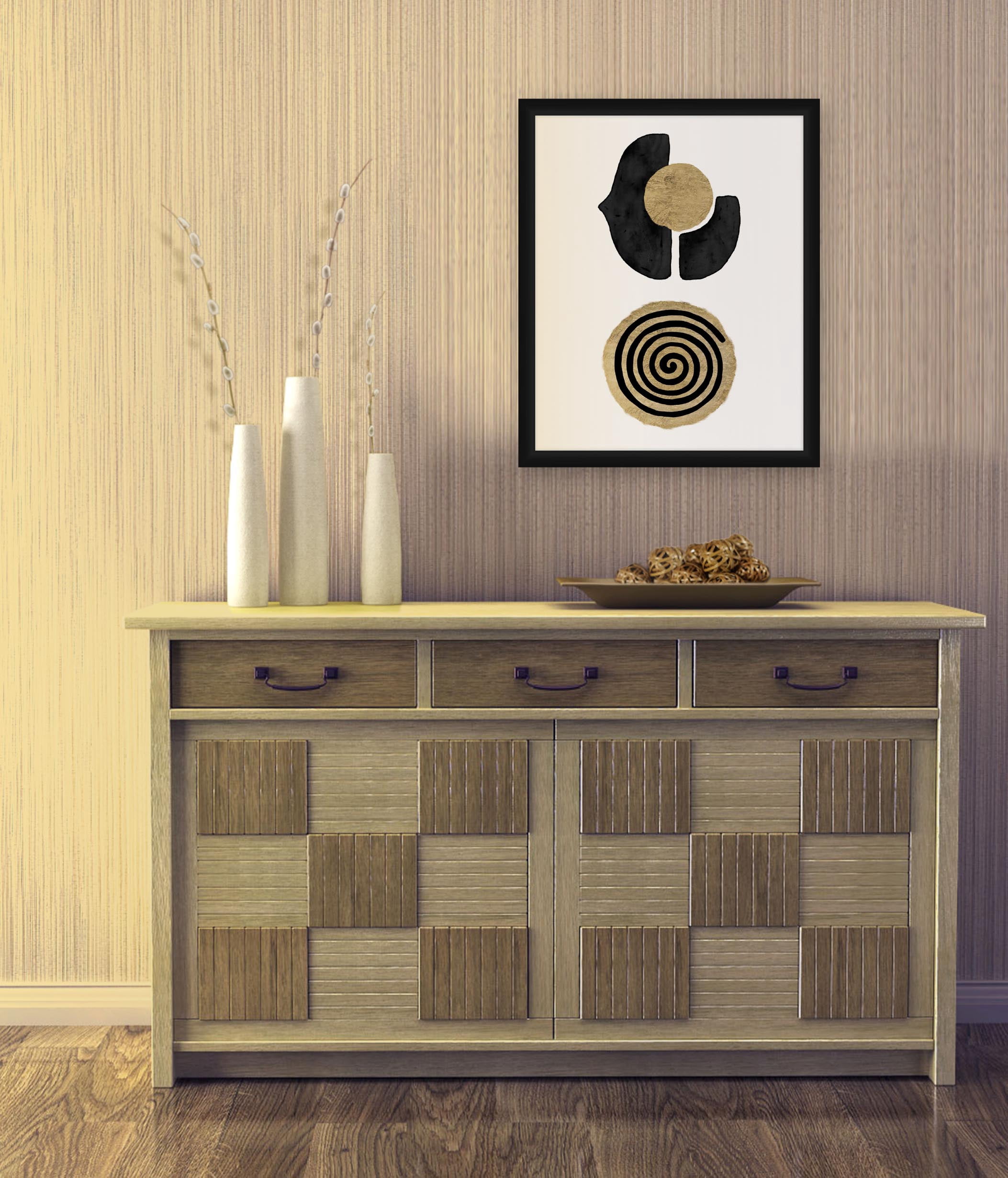 PTM Images,Gold & black Circle