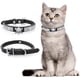 thumbnail image 5 of S-CP376-1 Collar de cuero sintético ajustable negro de 2 piezas con diamantes de imitación para perros y gatos pequeños, 5 of 5