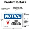 thumbnail image 2 of (2 Pack) Fire Sprinkler Riser Inside Sign, 2 of 7