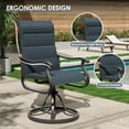 thumbnail image 6 of UDPATIO Patio Swivel Dining Chairs Set of 8, Outdoor Swivel Chairs High Back with All Weather Padded Textilene, Metal Rocking Frame for Lawn Garden Backyard, Navy blue, 6 of 8