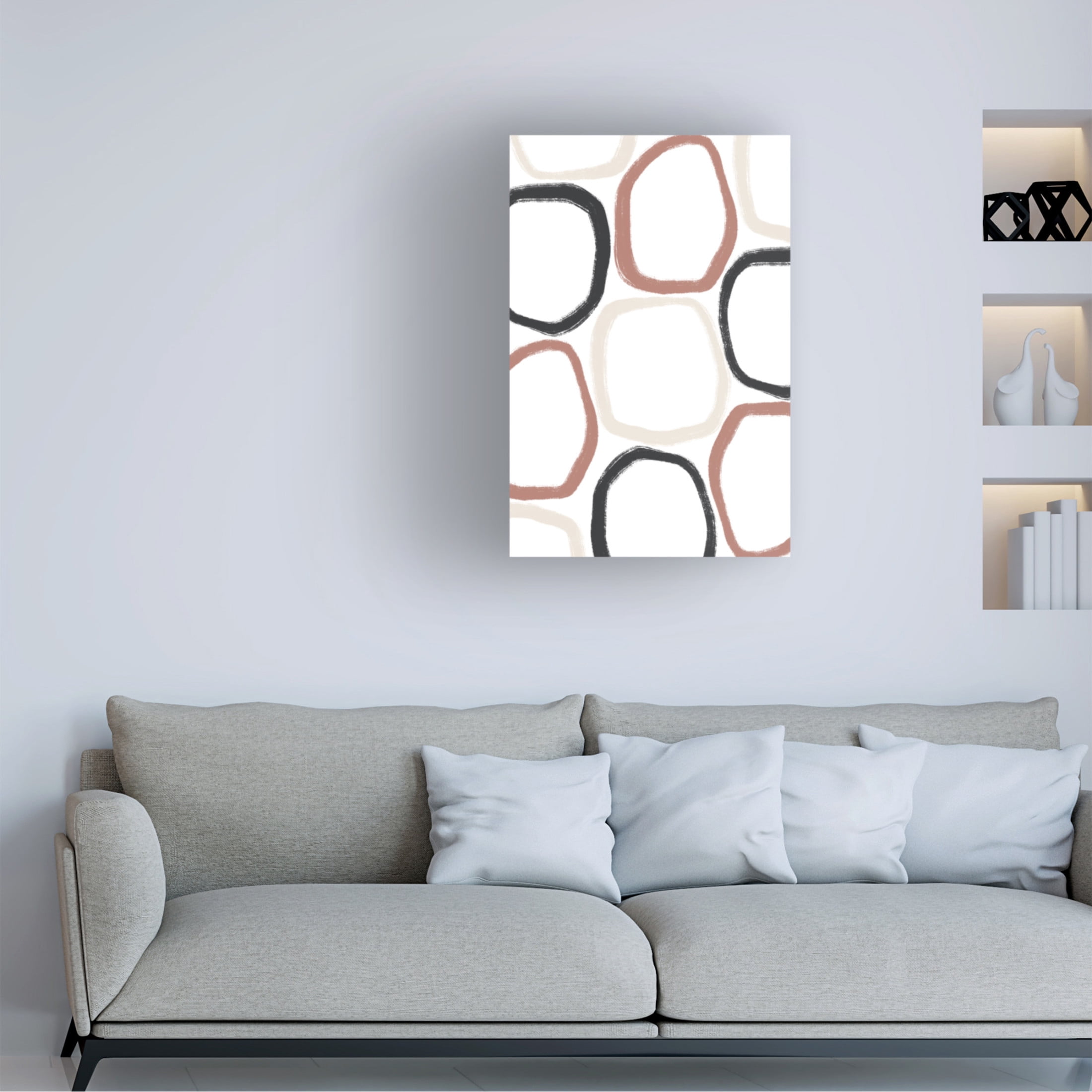 Trademark Fine Art uplusmestudio Three Stones All Over Canvas Wall Art