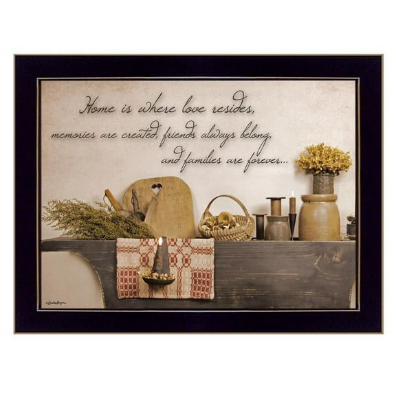 Home is Where Love Resides By Susie Boyer Printed Wall Art Wood Multi-Color