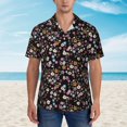 thumbnail image 6 of Picia Daisies Flowers Gentle Cotton Regular Fit Short Sleeve Casual Hawaiian Shirt for Men-Small, 6 of 9