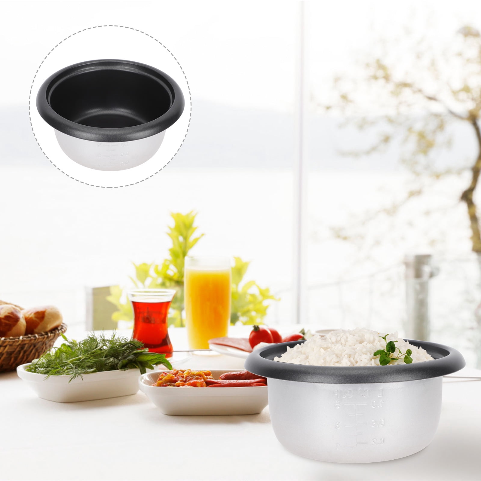 Electric Cooker Accessory Pot PartyKindom 5L Silver Non-Stick Rice ...