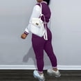 thumbnail image 4 of BJUTIR Womens Casual Activewear Sets Autumn Baseball Suit Two Piece Set Solid Coat Long Pants Fashion Tracksuits Outfits, 4 of 6