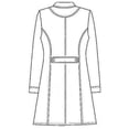 thumbnail image 4 of Panda Uniform Made To Order Women's 36 Inches Nursing Long Lab Coat, 4 of 6
