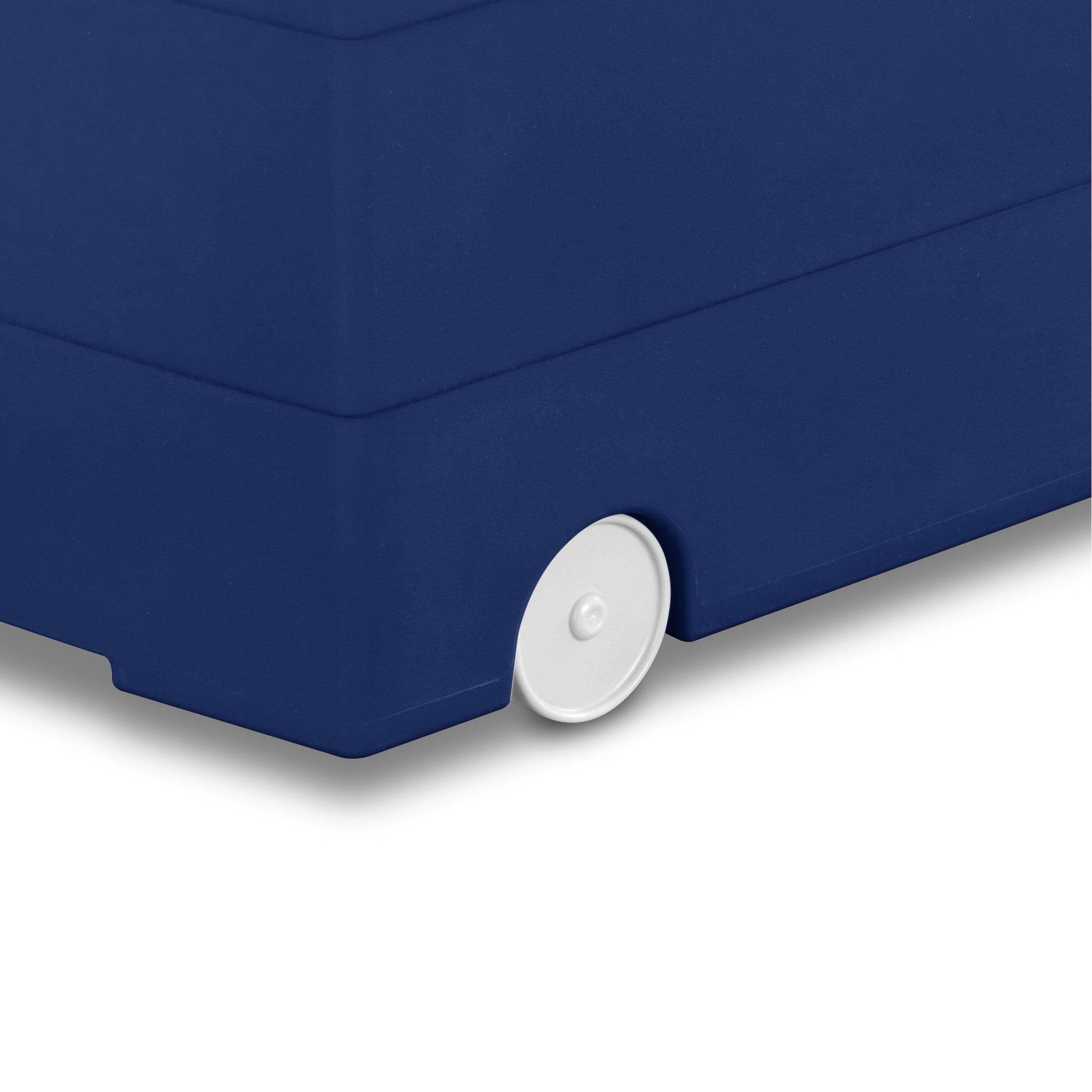 Your Zone Kids Rolling Toy Storage Bin with Handles, Blue, 22 in x 16 in x 11 in