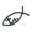 Black, variant on Fish Badge Adhesive Metal Decal 3D Car Fish Decal Sticker for Car Window Christian Fish Emblems Sticker