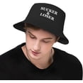 thumbnail image 6 of Sucker and Loser Bucket Hat Unisex Sun Packable Fisherman Cap for Fishing Trips Beach, 6 of 8
