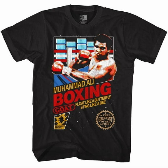 Muhammad Ali Boxing Black Adult T-Shirt Xlt