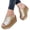 Rose Gold, variant on Platform Sandals for Women Memory Foam Wedges Sandal Backless Slip on Slides Shoes Size 6.5