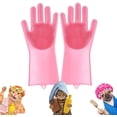 thumbnail image 1 of Guantes de aseo para mascotas para baño y depilación, cepillo para perros y gatos, guante de fregado de baño, guantes de silicona para mascotas para desprendimiento, suministros de accesorios de, 1 of 7