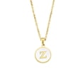 thumbnail image 1 of Collar con colgante de letra inicial para mujer, Color dorado, A-Z redondo, alfabeto, joyería de cumpleaños, regalos, 1 of 4