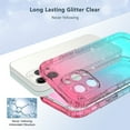thumbnail image 2 of iPhone 15 Pro Case, Rosebono Hybrid Glitter Sparkle Transparent Colorful Gradient Skin Cover Case For iPhone 15 Pro (Blue/Pink), 2 of 4