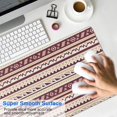 thumbnail image 4 of Long Mouse Pads for Desk,Brown Ethnic Stripe Pattern Desk Mats on Top Of Desks, Desk Mouse Pad Extra Large with 3mm Non-Slip Base and Stitched Edge for Gaming,Office,Work,Home 31.5"x15.7", 4 of 6