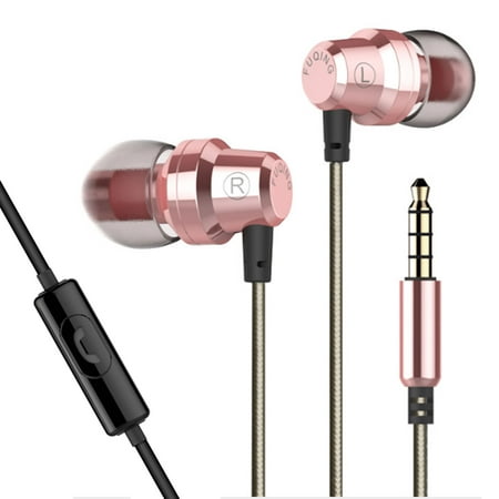 EEEKit Universal Wired in-Ear Music Earbuds Metal Crystal Clear Sound Noise Isolating Headphones with Mic and Remote Control for Huawei P30/P30 Pro, Samsung Galaxy S10 S10E S10 Plus and