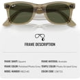 thumbnail image 3 of Ray-Ban RB2140 ORIGINAL WAYFARER CHANGE Square Shaped Non-Polarized Sunglasses for Men & Women - Includes Official RAYBAN Eyewear Kit - Ideal Formal & Casual Wear Sunglasses - Brown Lens, 3 of 7