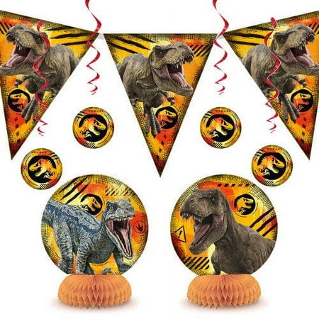 Jurassic World 3 Decorating Kit (7 Pack) - Party Supplies Decorations Favors