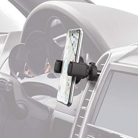 Bracketron - OneClick Clamp Vent Mount for Most Smartphones - Black