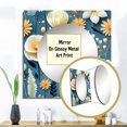 thumbnail image 3 of Designart "Shoreline Biodiversity" floral Square Mirror For Wall Decor - Large Blue Square Mirror Printed Wall Decor - Cottage Square Living Room Mirror, 3 of 5
