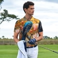 thumbnail image 3 of Honeii Bluebird Blossom Elegance Print Polo Shirt, A Classic Short-Sleeved, Button-Down Golf Shirt for Men,Mens Polo Shirts Short Sleeve-XX-Large, 3 of 6
