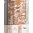 thumbnail image 6 of Orange Garden Sheer Curtains 72 Inch Length 2 Panels Set, Modern Art Building Trees Boat Landscape Voile Window Treatment Rod Pocket Curtains Sheers Drapes for Bedroom/Living Room/Kitchen 52"x72"x2, 6 of 7