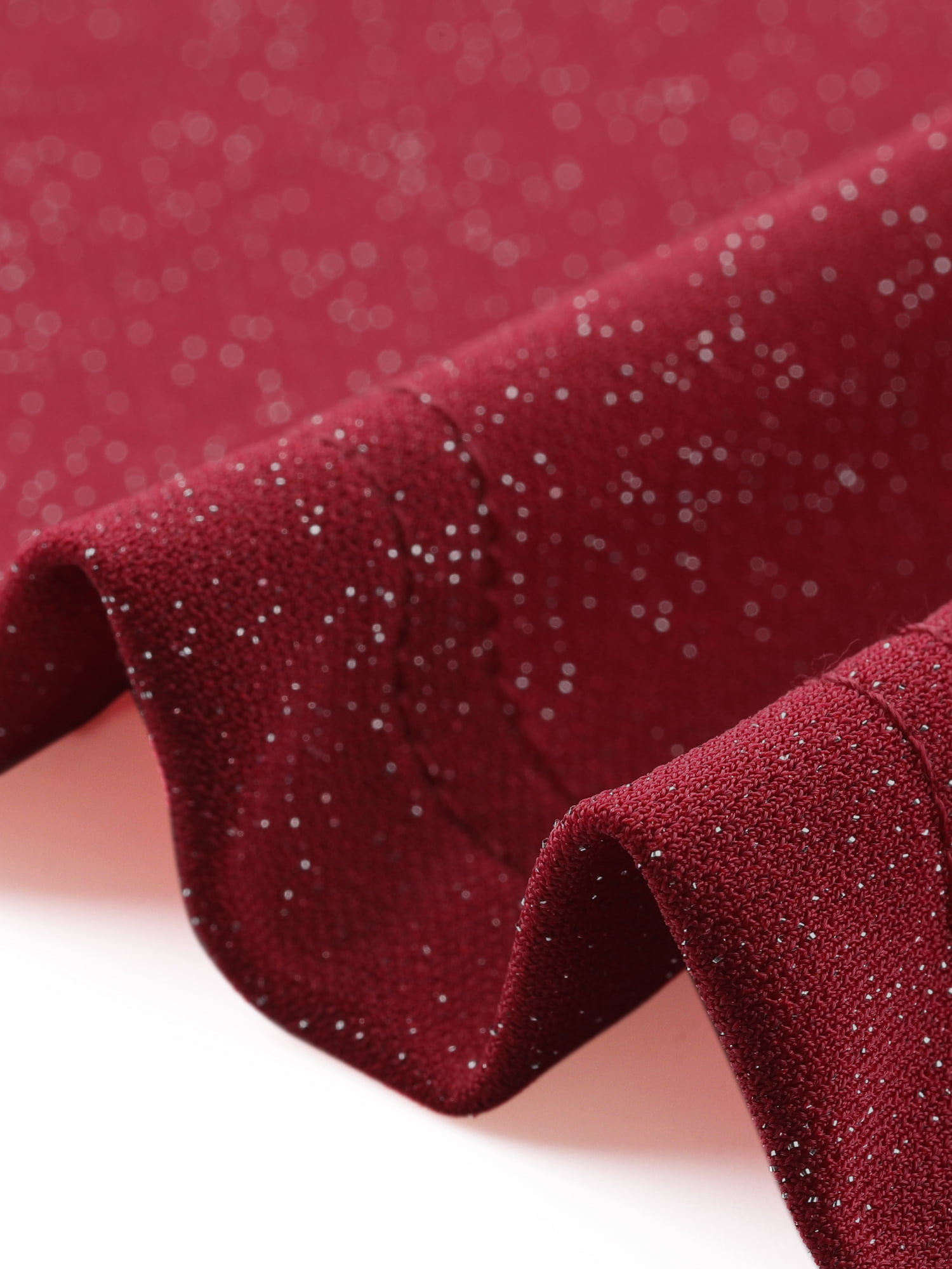 DARING DIVA Women's Plus Glitter Keyhole V Neck Blouses 2X Burgundy
