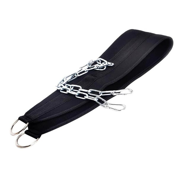 Weight Lifting Belt with Metal Chain Heavy Duty Weight Lifting Strap