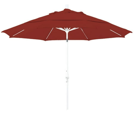 - Eclipse Collection 11 Fiberglass Market Umbrella Collar Tilt DV Matted White/Olefin/Terracotta
